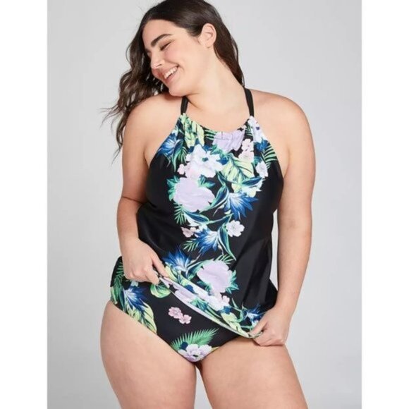 Lane Bryant Cacique High Waist Swim Brief 28 - Picture 3 of 3